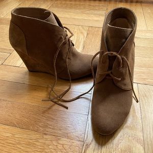 Via Spiga leather suede wedge booties size 9.5